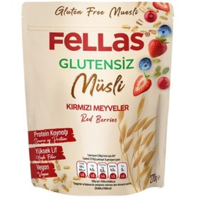 Resim FELLAS Glutensiz Müsli - Kırmızı Meyveli 270g 