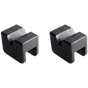 Resim Jeehugo Universal Oto Jek Ayağı Lastiği, Kare Delikli Tampon Koruma Bloku, Siyah, 2 Adet 