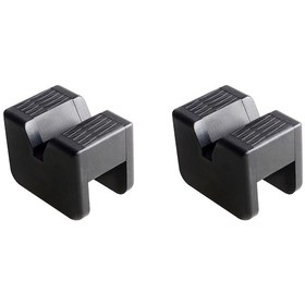 Resim Jeehugo Universal Oto Jek Ayağı Lastiği, Kare Delikli Tampon Koruma Bloku, Siyah, 2 Adet 