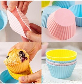 Resim 6 Lı Silikon Muffin Kalıbı Silikon Çok Renkli Diğer 