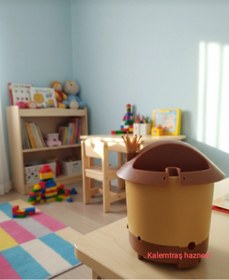 Resim Home Çok Fonksiyonlu Kalemtraş Ve Kalemlikli Masa Ve Gece Lambası Kablosuz Şarj Edilebilir[Kahverengi] 