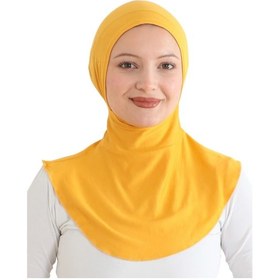 Resim Modish Group Kadın Boyunluklu Hijab Tesettür Pratik Spor Bone - Sarı SArı 