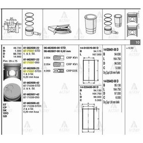 Resim Gömlek H-100 94-06 / Starex 02-08 / L-300 90-08 / L-200 Cr Std Flanşlı 0,05 Kaba 51-65664-005 