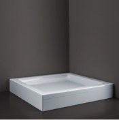 Resim Esca 80x80 Kare Panelli Duş Teknesi H-15 Cm Yükseklik Kaliteli Sert Akrilik - Duşakabin 