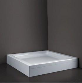 Resim Esca 80x80 Kare Panelli Duş Teknesi H-15 Cm Yükseklik Kaliteli Sert Akrilik - Duşakabin 