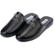 Resim Polo Club Günlük Çeyizlik Erkek Deri Terlik Kutulu Siyah 