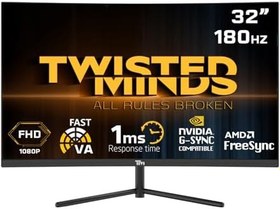 Resim Twisted Minds TM32CFHD180VA 32" FHD 180 Hz 1 ms HDMI DP HDR10 R1500 Kavisli RGB Gaming Monitör 