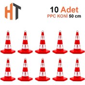 Resim Hayat Trafik Eko Trafik Konisi 50 cm Trafik Dubası-10 Adet 