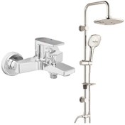 Resim Eca Dalia Banyo Bataryası+T-May Banyo Ayvacık Elips Tepe Duş Takım Krom 