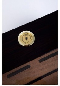 Resim Yarım Cam Tavan Puro Humidor / Puro Saklama Kutusu - Siyah 0199 