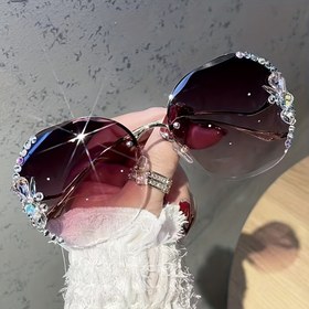 Resim Bir adet genç kızlar için taçsız taşlı moda gözlük 