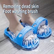 Resim 1 adet Emme Kupa ile Dövme Ayak Temizleyici, Polyester Tüyleri ile Plastik Ayak Yıkama Fırçası, Duş Zeminı Ölü Deri Giderici, Ayak Ovmalı Masaj Temizleyici 
