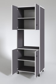 Resim Kenzlife Fırın Dolabı Cahide Gri 180*65*50 Mutfak Xlarge Ayaklı Banyo Kiler Ofis 