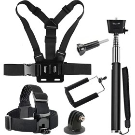 Resim Gplus ST006 Gopro Hero 10 Sjcam SJ4000 Eken H9R Aksiyon Kameralarla Uyumlu 6 Parça Aksiyon Kamera Başlangıç Seti 