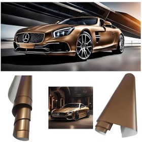 Resim Bakır Renk Dayanıklı Araç Motor Mobilya Folyosu 126cm X 200 Cm 