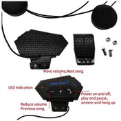 Resim Bt-12 Kask Mikrofonlu Kulaklık: İnterkom, Telefon Görüşmesi Ve Müzik Siyah 