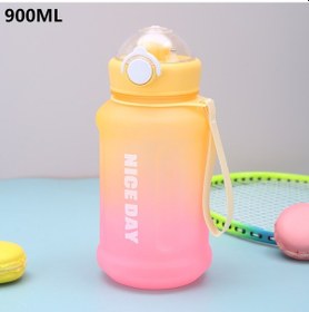 Resim Velvettides Yaz Büyük Kapasiteli Plastik Ton Ton Kova Taşınabilir Taşınabilir Açık Spor Su Bardağı Gradyan Renk Değişikliği Kapak Uzay Kupası 