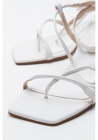 Resim Luvishoes Mias Beyaz Kadın Topuklu Sandalet Beyaz 