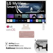 Resim Lg Webos Akıllı Tv Uygulamaları-Monitör Wi-Fi 5 Apple-Android IPS 1920X1080 Fulhd 32 Inç 80 Ekran Smart Monitör Tv-Premium Tasarım 