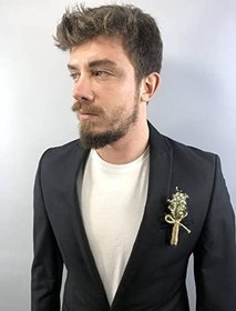 Resim Beyaz Cipsolu Uzun Damat Yaka Çiçeği 5 Adet 