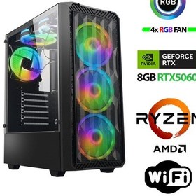 Resim Xaser Velox X470 R5 7600 32 GB 1 TB SSD 8 GB RTX5060 Free Dos Masaüstü Oyuncu Bilgisayar 
