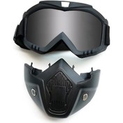 Resim Motosiklet Bisiklet Gözlüğü - Siyah Çerçeve Çok Renkli Kaplama 