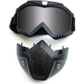 Resim Motosiklet Bisiklet Gözlüğü - Siyah Çerçeve Çok Renkli Kaplama 