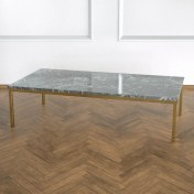 Resim Evka Shiny Orta Sehpa - Pirinç Ayak Siyah Mermer Tabla 