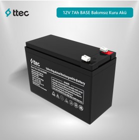 Resim Ttec 12v 7ah Base Bakımsız Kuru Akü 