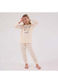 Resim Arnetta Kız Çocuk Pijama Takımı 3434 Krem 