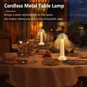 Resim 1 Taşınabilir LED Metal Masa Lambası, 3 Seviyeli Parlaklık Metal Masa Lambası, 3 Renkli Dokunmatik Şarj Işığı, Gece Lambası, Yatak Yanı Işığı, Restoran Işığı, Atmosfer Işığı, Dekoratif Işık 