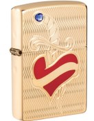 Resim Zippo Çakmak 49303 Armor Heart And Sword Design Lighter Zippo