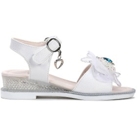 Resim Kiko Kids Bufly Fiyonklu Kız Çocuk Sandalet Ayakkabı 
