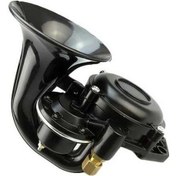 Resim Createtech 12v/24v 120db Yüksek Tek Trompet Salyangoz Hava Kornası Siren Su Geçirmez Hoparlör Evrensel Araba Kamyon Otobüs Van İçin 