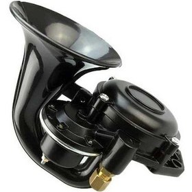Resim Createtech 12v/24v 120db Yüksek Tek Trompet Salyangoz Hava Kornası Siren Su Geçirmez Hoparlör Evrensel Araba Kamyon Otobüs Van İçin 