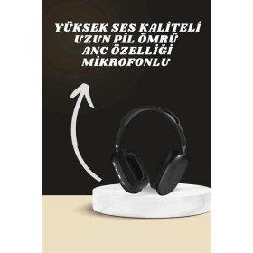 Resim Marsilyan Kulak Üstü Kulaklık Pro9 ve Yeni Nesil Akıllı Saat Android ve Ios Uyumlu Anc Özelliği 