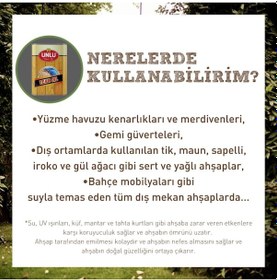 Resim Ünlü Protect Teak Oil (1. Kalite Tik Yağı) 5L Tik 