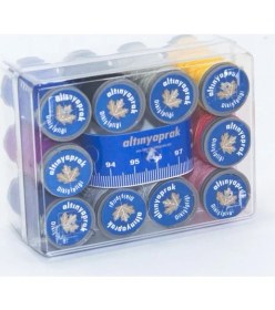 Resim Altın Yaprak Mezuralı Dikiş Ipliği Seti 10'lu 