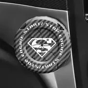 Resim WB Car One-Key Start Dekoratif Halka Döner Dekoratif Kapak Ateşleme Cihazı Anahtarı Gizli Koruma Kapak, Pil Olmadan 