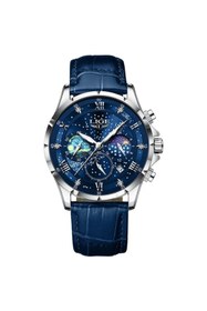 Resim Lige Gökyüzü Kadranlı Fosfor Gece Işıklı Lüks Erkek Kol Saati 