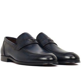 Resim Derimod Black Erkek Lacivert Deri Klasik Loafer - Lacivert / 4 