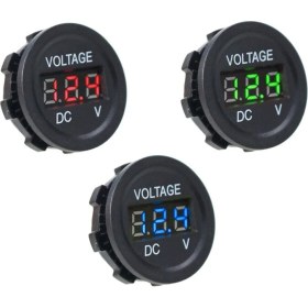 Resim DC5V-30V LED Panel Mini Dijital Voltmetre - Kırmızı 