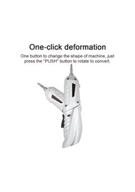 Resim Lemestar 3.6v Usb Şarjlı Li-ion Elektrikli Tornavida Seti, 3.5nm Tork, Led Işık, Düz-kanatlı Geçiş, 47 Parça Beyaz Kutulu Tam Zırh 