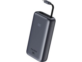 Resim Azurtech 10.000MAH LCD Ekranlı Fulltech Otomatik 50CM Type-C Kablolu 35W Hızlı Şarj Taşınabilir Powerbank 