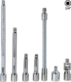 Resim 6497 1/4" Lokma Uzatma Arakol Adaptör Seti 7 Parça 