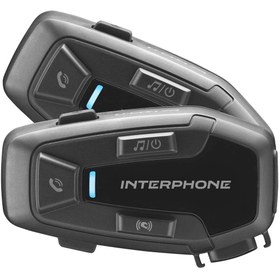 Resim Interphone BLUETOOTH U-COM 7R TWIN PACK 2 Lİ - SİYAH INTERCOM 