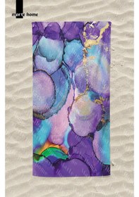 Resim Marte Home Purple Marble Plaj Havlusu Mor 