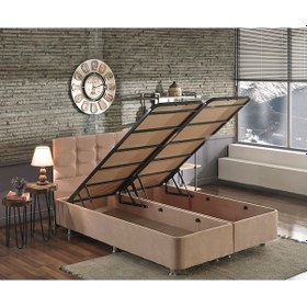 Resim Nironyatak Niron Queen Çift Kişilik Pedli Yatak Baza Başlık Seti 180X200 Ort 