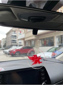 Resim 3M Kartal Dikiz Aynası Süsü / Pleksi Araba Süsü / Dikiz Ayna Süsü / Şeffaf 3 mm Pleksi 