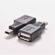 Resim 5 Pin Mini Usb Erkek Usb Dişi Aparat Oto Teyp Flash Bellek Usb A Dişi Mini Usb B 5 Pin Erkek 